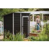 Zahradní domek Keter Essential 6 x 4 tmavě šedý / bílý, s podlahou, 612049