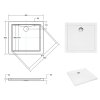 Besco Aquarius čtvercová sprchová vanička Rozměr vaničky: 80x80cm, BAA-80-K