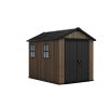 Zahradní domek Keter Apex 7,5 x 9 Walnut, s podlahou, 612044