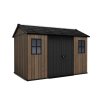 Zahradní domek Keter Apex 7,5 x 11 Walnut, s podlahou, 612045