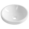 Aqualine ROLA keramické umyvadlo zápustné, průměr 41cm, bílá NP545