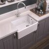 nuie fireclay single bowl belfast kitchen sink white 595mm be10024 p7650 40986 image