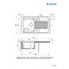 zcl 611n deante lusitano 860 0 white technicky nakres