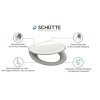 Schütte EASY CLIP bílé | Duroplast, Soft Close , 4008431823003