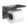 Sapho Držák toaletního papíru s poličkou, černá mat UN1197B