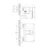 Koer Vanová baterie MIXXUS PREMIUM KUBUS 003 BLACK, černá 00-00000599