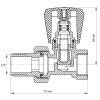 KOER Ventil radiátorový, přímý KR.903 1/2"×1/2" 00-00000401