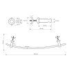 drzak rucniku na otopne teleso obly 600 40 95 mm chrom