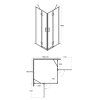ctvercovy sprchovy kout viva 195r