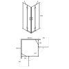 ctvercovy sprchovy kout viva 195r