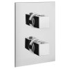Sapho DIMY podomítková sprchová termostatická baterie, 2 výstupy, chrom DM392