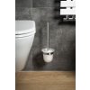Sapho X-STEEL WC štětka závěsná, mléčné sklo, nerez mat XS301