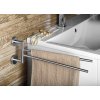 Sapho X-STEEL dvojitý držák ručníků otočný 370mm, nerez mat XS405