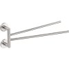 Sapho X-STEEL dvojitý držák ručníků otočný 370mm, nerez mat XS405