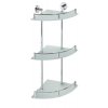 Sapho X-ROUND E skl. polička roh. trojitá s hrazdou, 270x660x355mm, chrom XR606