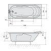 Polysan ADRIANA obdélníková vana 160x74x45cm, bílá 43111