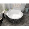 Polysan ROYAL CORNER kulatá vana s konstrukcí 173x173x49cm, bílá 74211