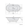 Polysan VIVA O oválná vana 175x80x47cm, bílá 79119