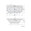 Polysan VIVA D nástěnná akrylátová vana 175x80x47cm, bílá 89119