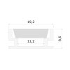 Sapho LED zápustný profil do obkladu,19,2x8,5mm, hliník, 2m KL1889-2