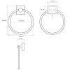 Sapho X-SQUARE držák ručníků kruh, chrom XQ406