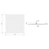 Sapho SLIM hlavová sprcha, 500x500mm, nerez lesk MS565