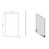 Sapho ISHAPE zrcadlo s broušenou hranou 50x90cm, zakulacené rohy, CU free AG495