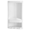 Gedy JUNIOR dvoupatrová rohová polička, 189x385x139 mm, termoplast, bílá 8079