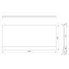 Polysan PLAIN NIKA panel 130x59cm 72478