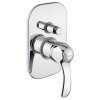 Sapho KIRKÉ podomítková sprchová baterie, 2 výstupy, chrom KI42C