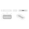 Gedy OUTLINE polička do sprchy, 241x30x111mm, chrom 3218