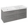 Sapho THEIA dvojumyvadlová skříňka 116x50x44,2cm, 4xzásuvka, dub stříbrný TH120-1111