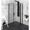 Polysan ZOOM BLACK čtvrtkruhová sprchová zástěna 900x900mm, čiré sklo, pravá ZL2615BR