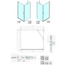 Polysan ZOOM BLACK boční stěna 900mm, čiré sklo ZL3290B