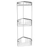 Gedy SMART třípatrová rohová police 175x590x175mm, chrom 2484