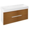 Sapho MEDIENA umyvadlová skříňka 117x51x48,5cm, bílá mat/dub natural MD122
