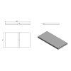 Sapho AVICE deska pod umyvadlo 110x50cm, tl.5cm, cement AV117