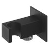Sapho Držák sprchy hranatý, pevný, s vyústěním, černá mat SG303NE