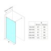 Aqualine WALK-IN zástěna jednodílná k instalaci na zeď, 700x1900 mm, sklo čiré WI071
