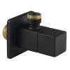 Sapho Rohový ventil hranatý, 1/2"x3/8", černá mat SL115