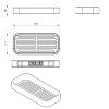 Gedy OUTLINE polička do sprchy, 241x30x111mm, černá mat 321814
