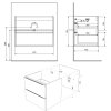 Sapho FILENA umyvadlová skříňka 67x51,5x43cm, dub FID1270D