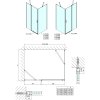 Polysan ZOOM BLACK obdélníkový sprchový kout 1400x800mm L/P varianta ZL1314BZL3280B