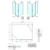 Polysan ZOOM BLACK obdélníkový sprchový kout 1300x1000mm L/P varianta ZL1313BZL3210B