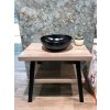 Sapho TWIGA umyvadlový stolek 80x72x50 cm, černá mat/dub Rover VC442-80-4