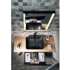 Sapho TWIGA umyvadlový stolek 130x72x50 cm, černá mat/dub Rover VC453-130-4