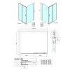 Polysan EASY obdélníkový sprchový kout 1200x800mm L/P varianta, sklo Brick EL1238EL3238