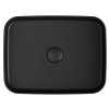 Isvea INFINITY RECTANGLE keramické umyvadlo na desku, 50x36cm, černá mat 10NF65050-2N