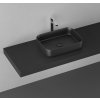 Isvea INFINITY RECTANGLE keramické umyvadlo na desku, 50x36cm, černá mat 10NF65050-2N