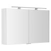 Sapho LUCIE galerka s LED osvětlením, 106x70x17cm, bílá LU105-0030